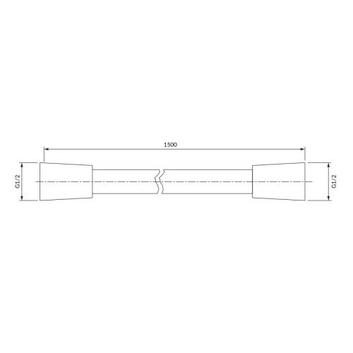 Душевой шланг Omnires 150см графит 023-XGR